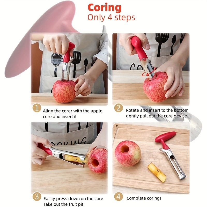 YUHUPHYLLIC Apple Core Remover Durable Stainless Steel Tool with Ergonomic Handle for NZ Kitchens