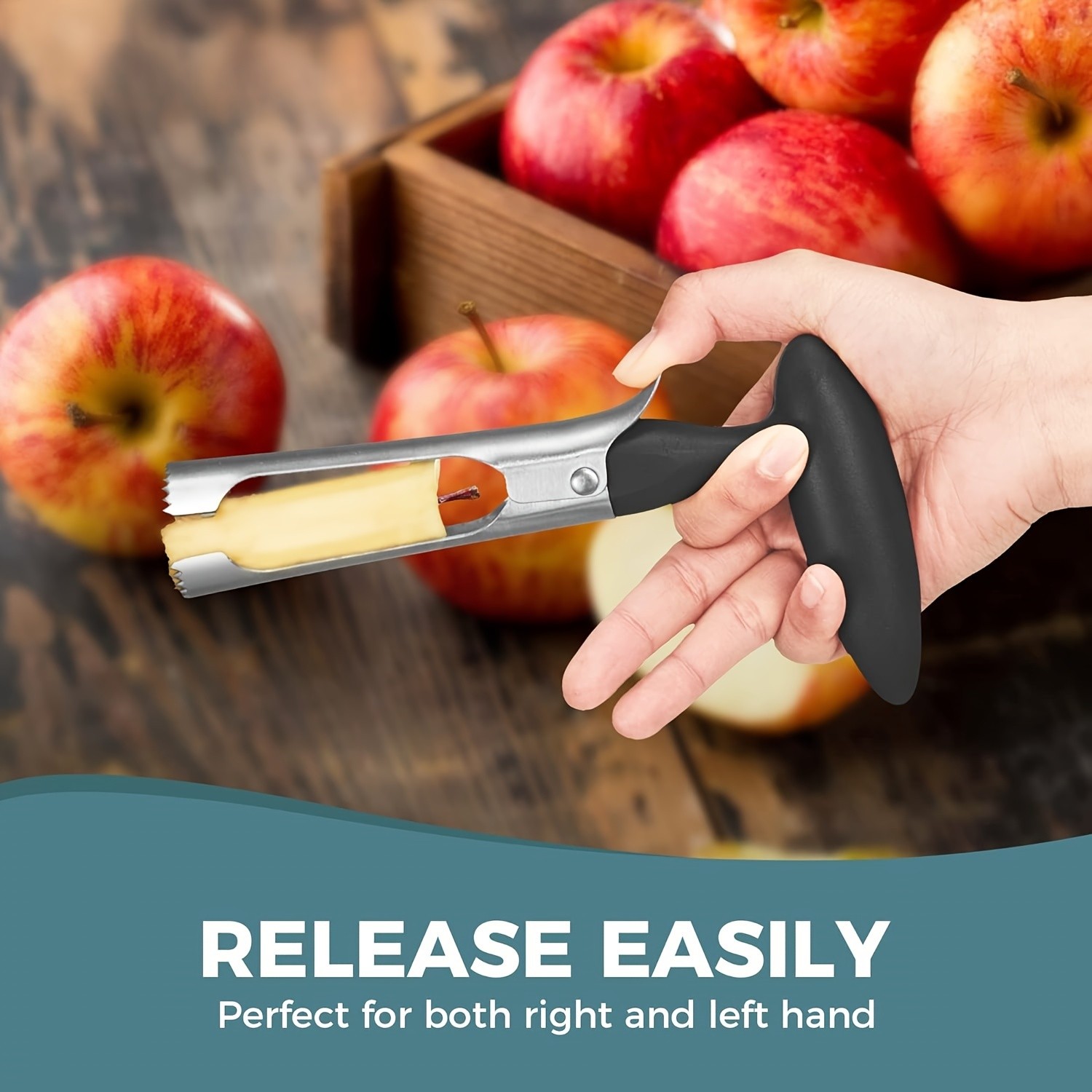 YUHUPHYLLIC Apple Core Remover Durable Stainless Steel Tool with Ergonomic Handle for NZ Kitchens