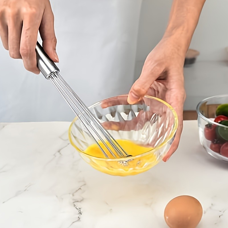 YUHUPHYLLIC 25.4cm Stainless Steel Bead Whisk  Handheld Egg, Cream & Sauce Whisk for NZ Kitchens