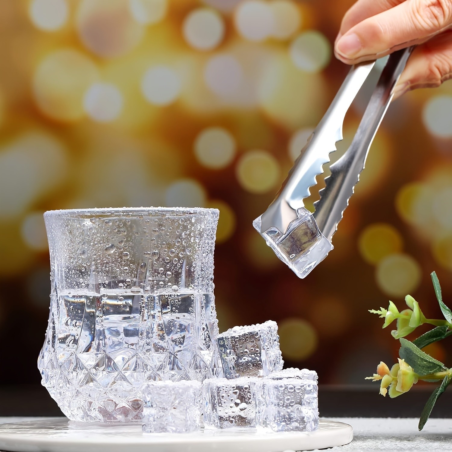 YUHUPHYLLIC Stainless Steel Ice Tongs  Multifunctional Food Tongs for NZ Kitchens, BBQs, and Buffets