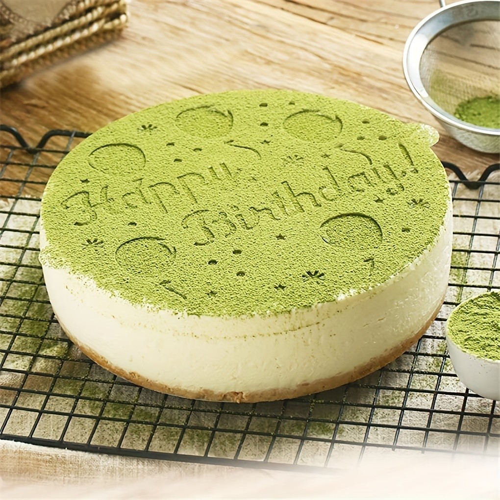 YUHUPHYLLIC 4pcs Cake Decorating Stencil Set  PVC Tools for Cupcakes, Weddings & Parties