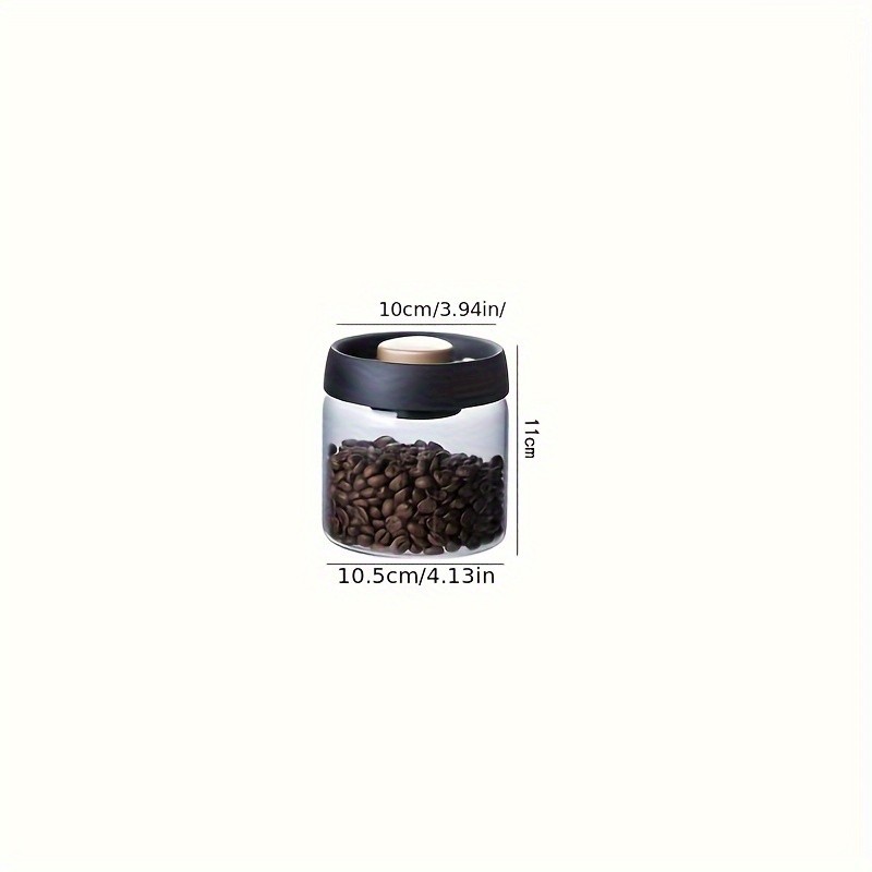 YUHUPHYLLIC Vacuum-Sealed Glass Storage Container Moisture-Proof Pressure Pump Storage Jar for Coffee Beans, Tea & Nuts