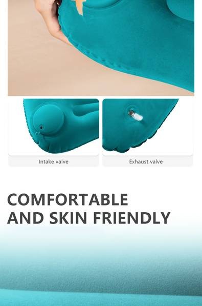 BISINNA Ultra-Light Press-to-Inflate Pillow  Minimalist Design for Camping, Hiking & Travel