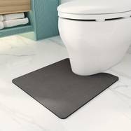 SIXHOME U-Shaped Toilet Mat  Ultra Absorbent, Quick-Dry, Non-Slip Bathroom Mat