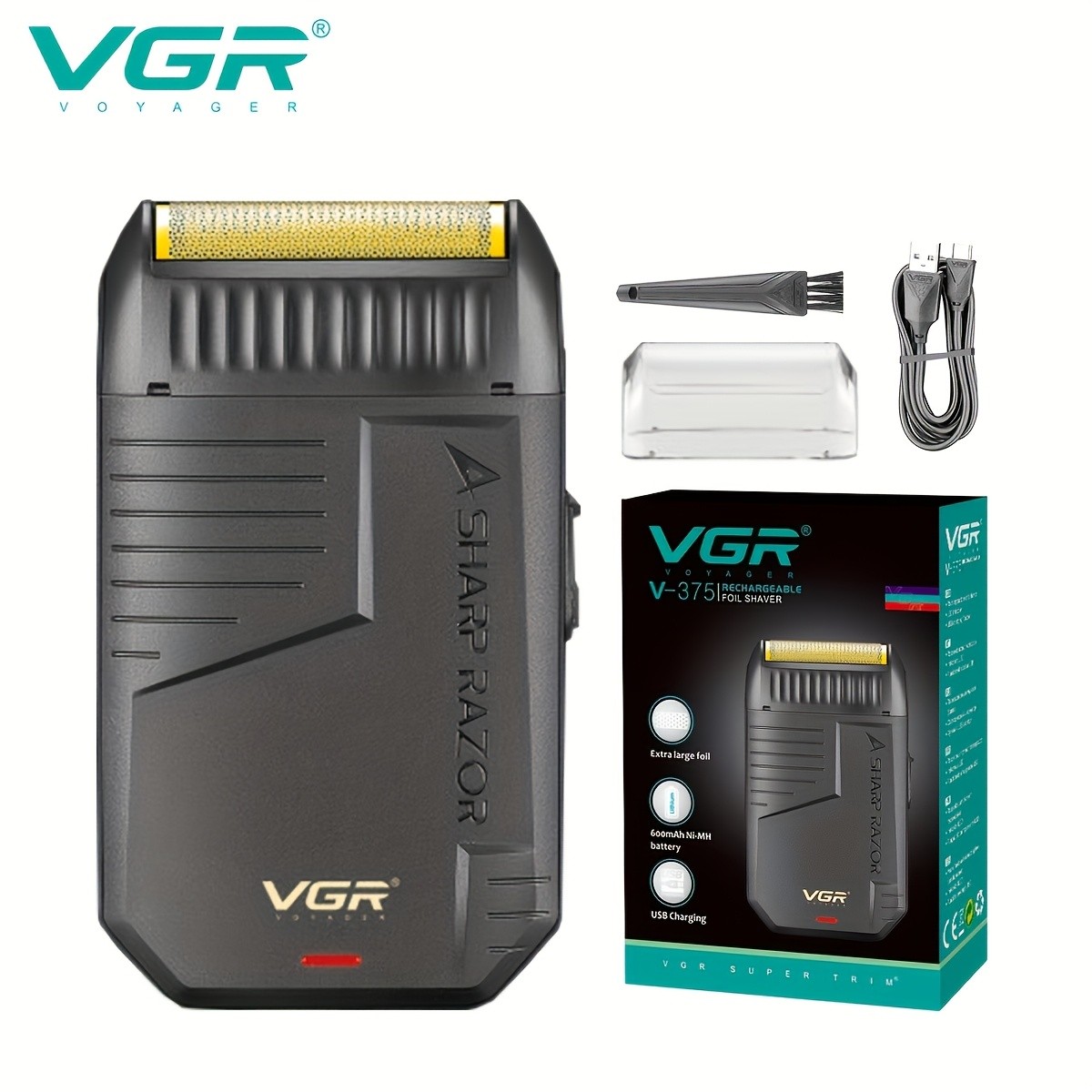 VGR V-375 USB Rechargeable Professional Men's Electric Shaver