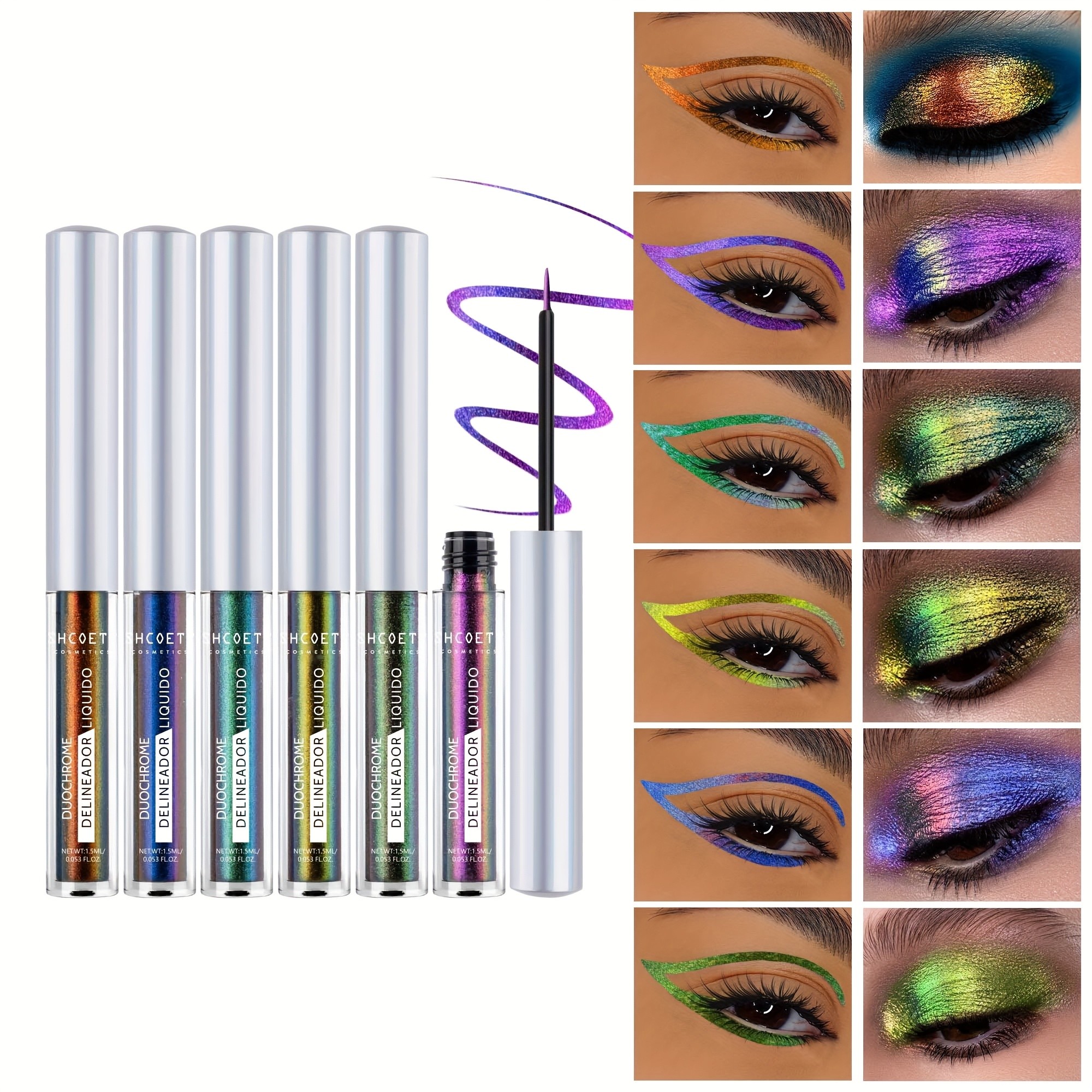 SHCOETY 6-Color Chameleon Liquid Eyeshadow & Eye Liner Pen
