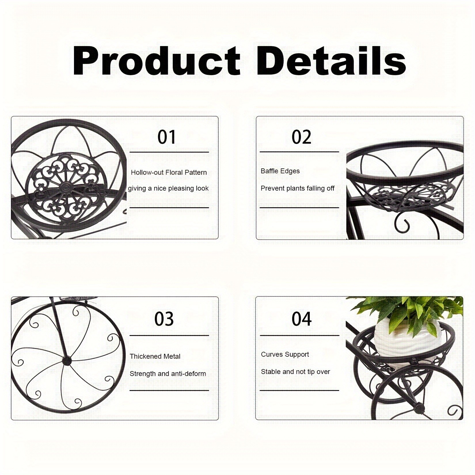 wisfor Flower Pot Plant Stand  A Stylish and Durable Solution for Garden Displays