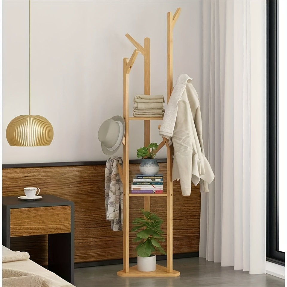 wisfor Chic Bamboo Tree Coat Rack  Stylish and Functional Storage Solution for Your Home