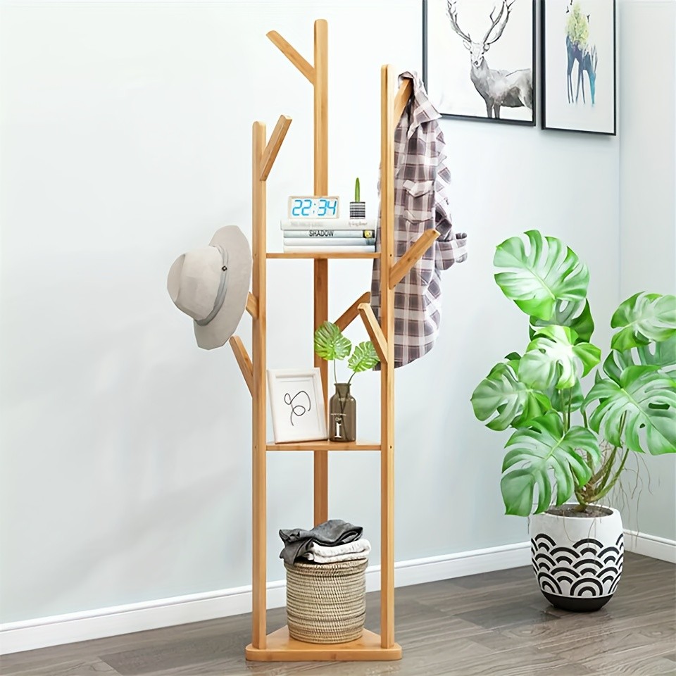 wisfor Chic Bamboo Tree Coat Rack  Stylish and Functional Storage Solution for Your Home