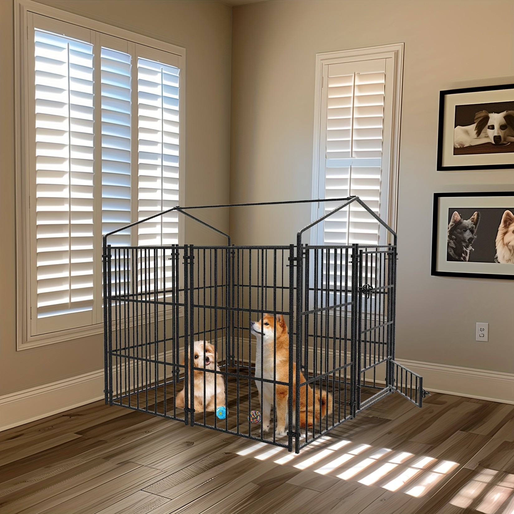 wisfor Heavy Duty Metal Dog Crate  Spacious, Durable, and Ideal for Small to Medium Dogs