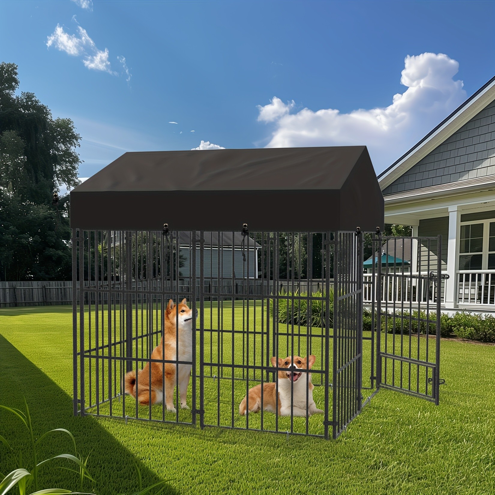 wisfor Heavy Duty Metal Dog Crate  Spacious, Durable, and Ideal for Small to Medium Dogs