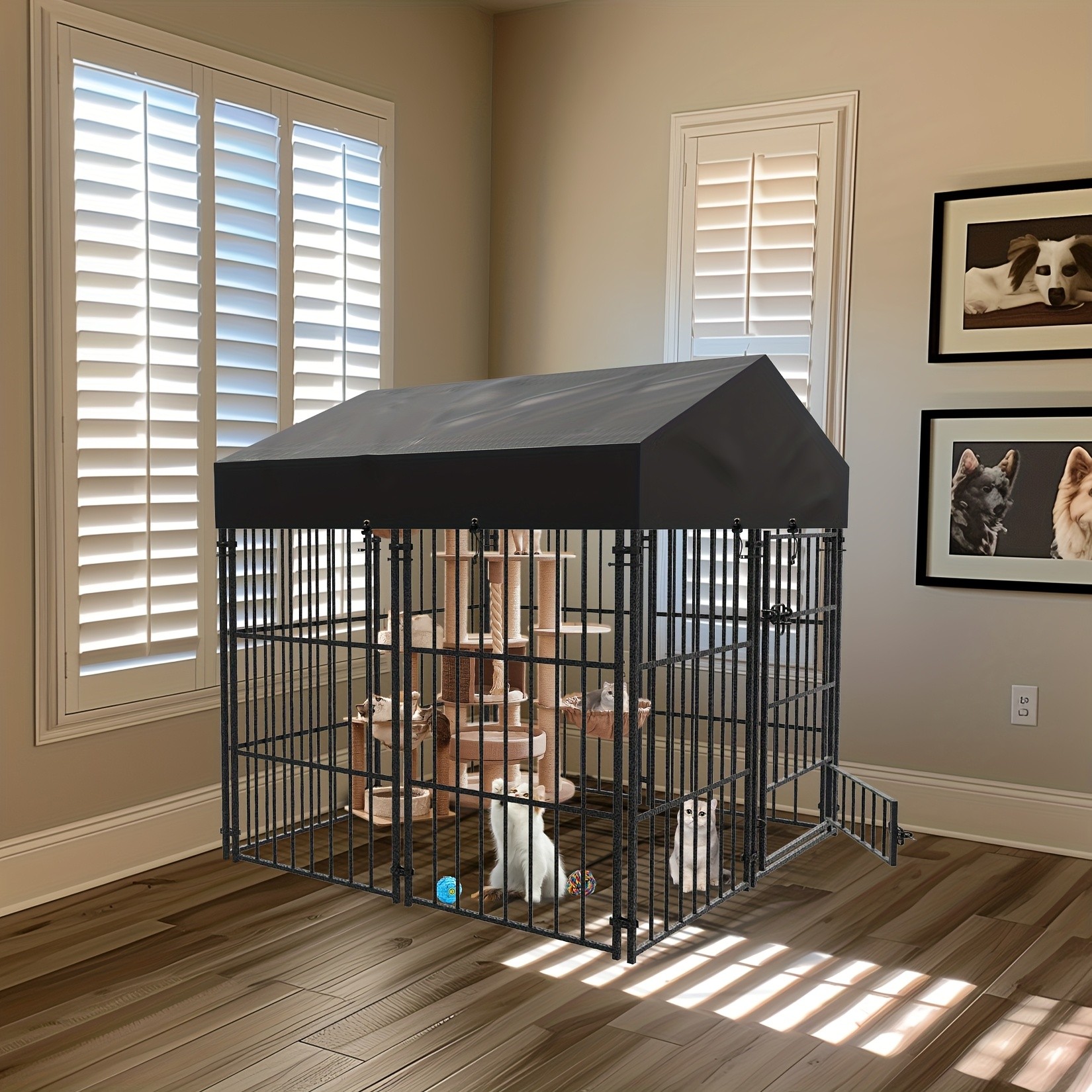 wisfor Heavy Duty Metal Dog Crate  Spacious, Durable, and Ideal for Small to Medium Dogs