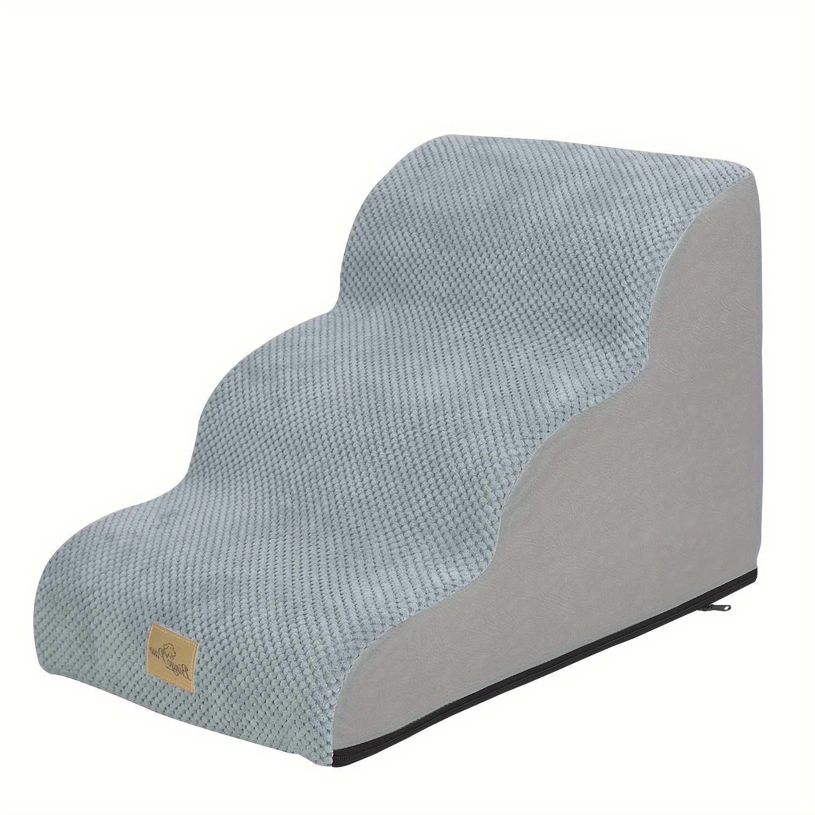 wisfor 30D High Density Foam Dog Stairs  Curved Ramp for Small Dogs & Cats