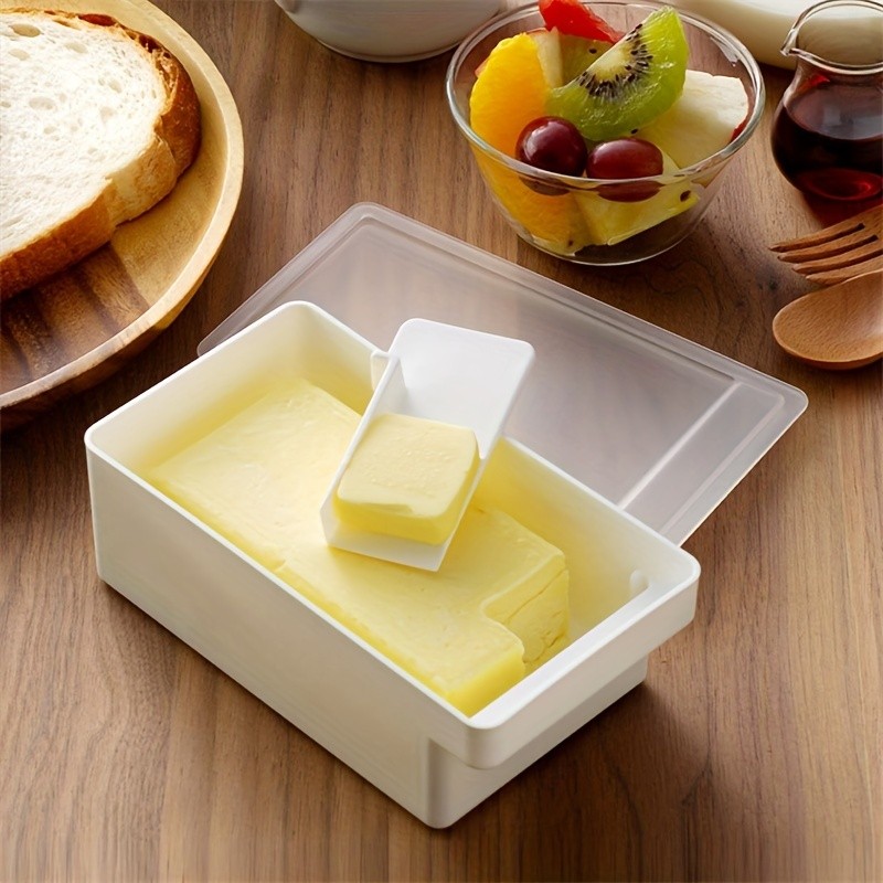 FARIDABIO Butter Crisper with Lid  Refrigerator Storage Box for Butter and Cheese