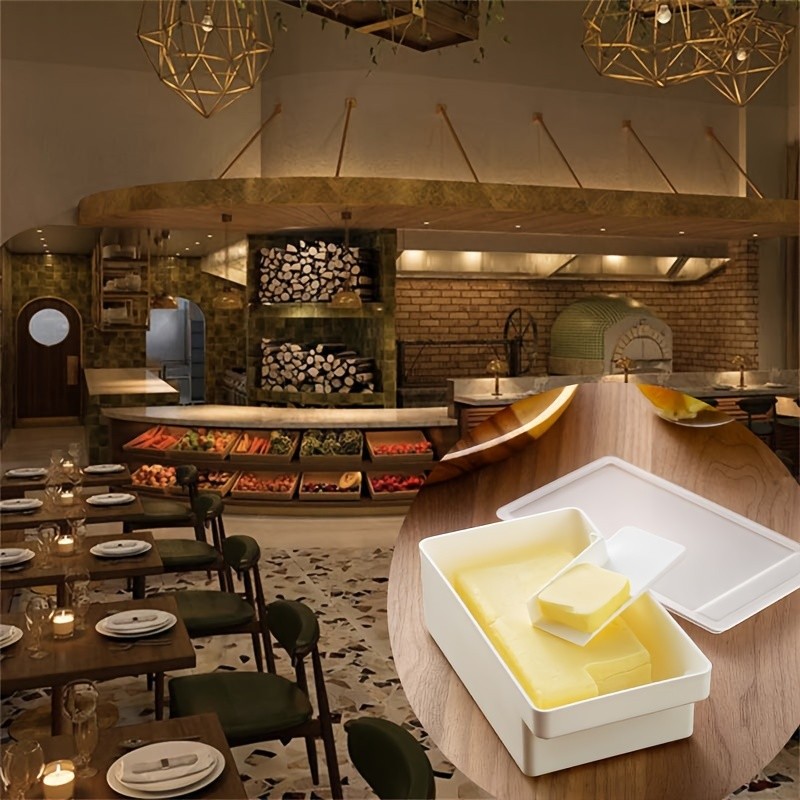 FARIDABIO Butter Crisper with Lid  Refrigerator Storage Box for Butter and Cheese