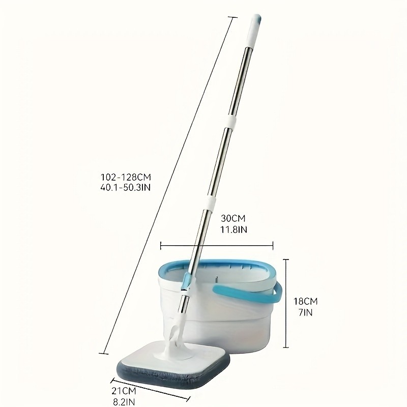 FARIDABIO 360-Degree Swivel Mop and Bucket Combo  Easy-to-Clean, Non-Electric Floor Cleaning Solution