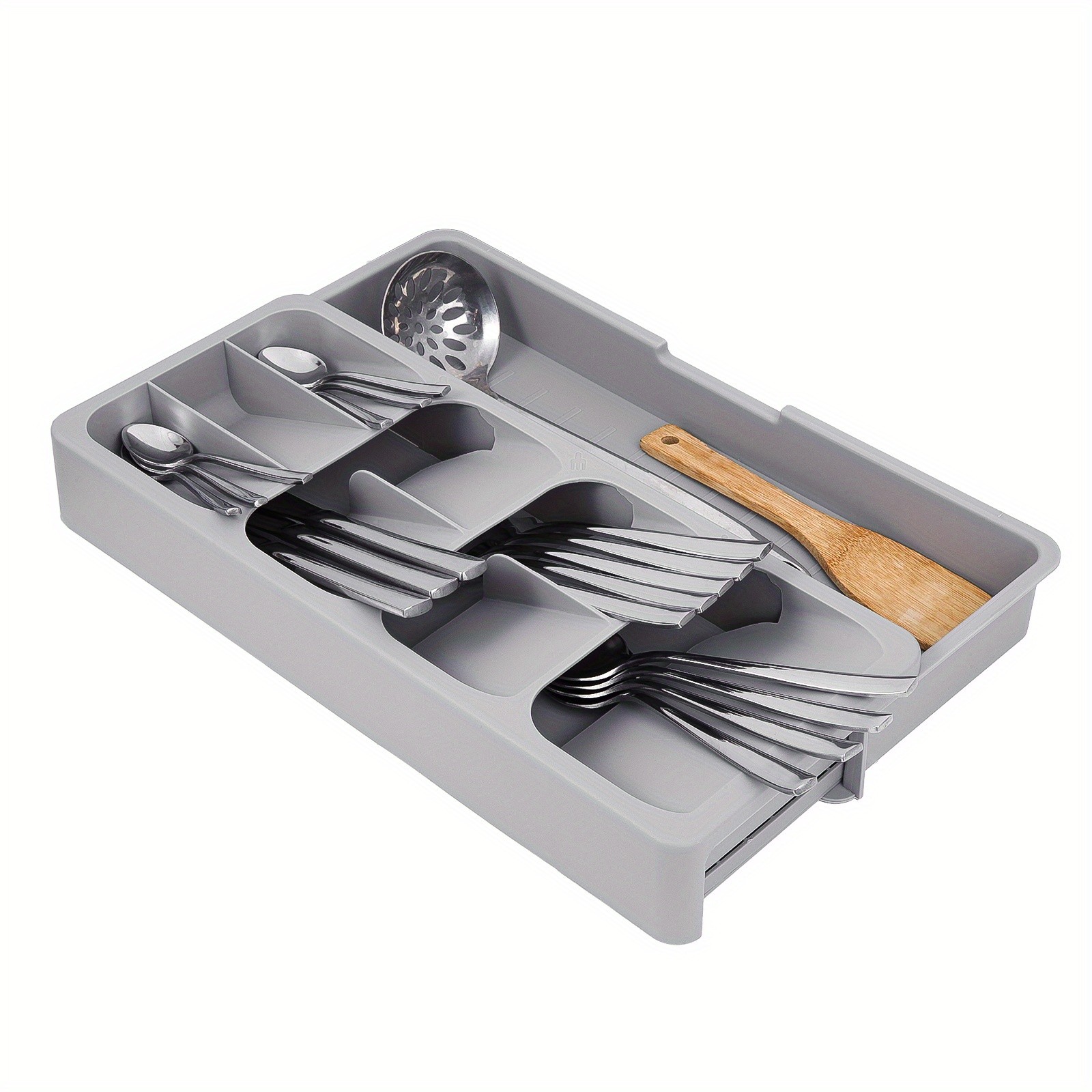 FARIDABIO Expandable Silverware Organizer Tray  Versatile Utensil Holder for Kitchen Drawers