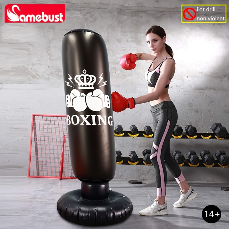 CAMEBUST Inflatable Boxing Bag  PVC Punching Bag for Sports and Practice
