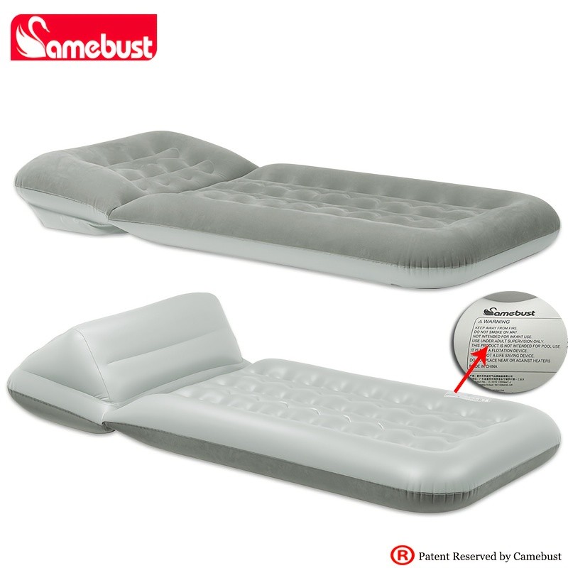 CAMEBUST Inflatable Flocked PVC Sofa  Single Foldable Air Mattress for Home and Outdoor Use