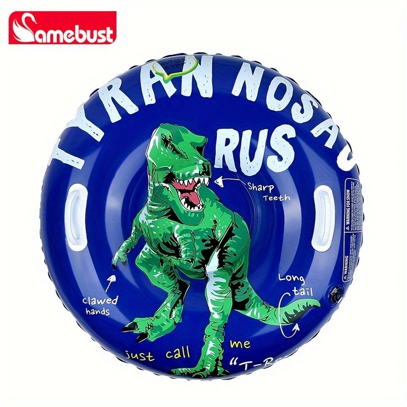 CAMEBUST Inflatable Snow Tube with 2 Handles  Skiing, Skating, and Winter Sledding Fun