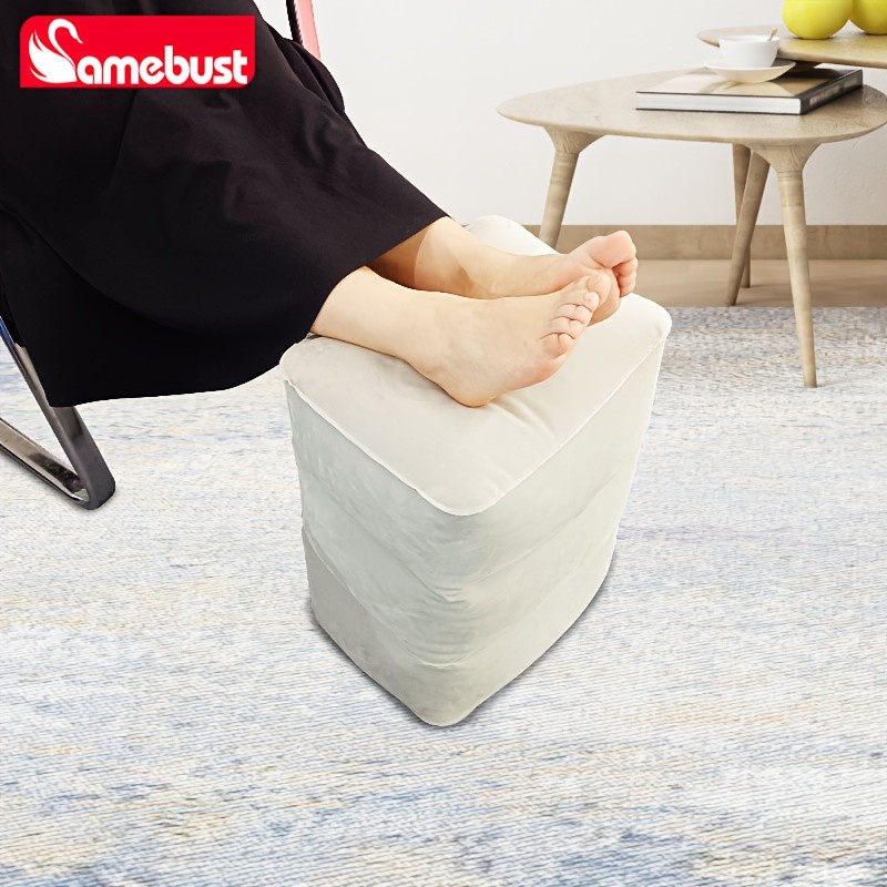 CAMEBUST Inflatable Foot Rest Cushion  Adjustable Travel Pillow for Cars, Trains, and Airplanes