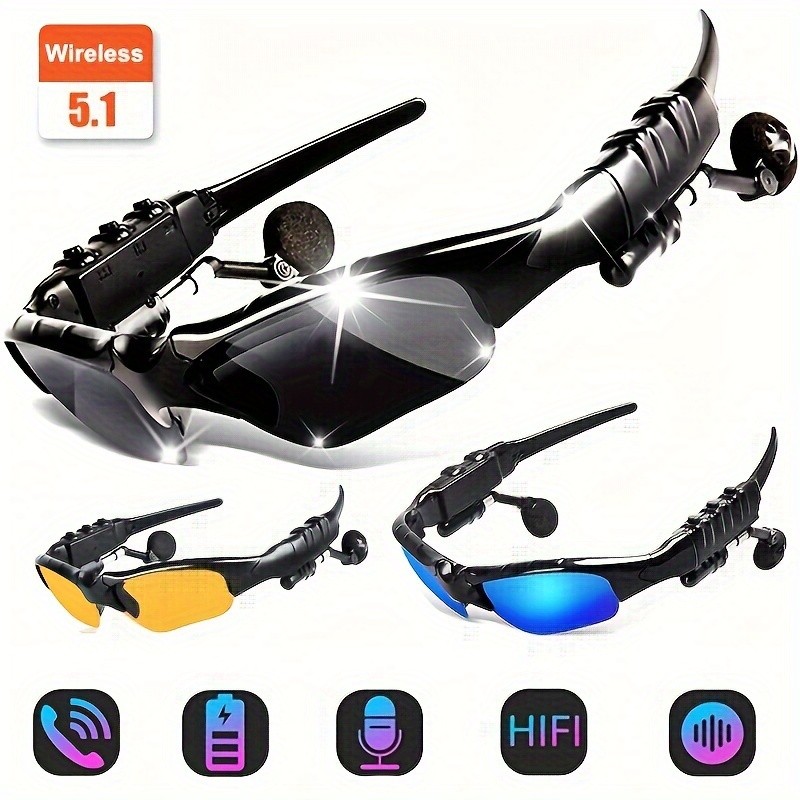 ANKRIYUL Wireless Glasses 2-in-1 Fashion Glasses Earphone