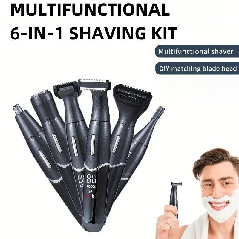 GZHJGOS 6-in-1 Men's & Women's Bikini Trimmer & Shaver