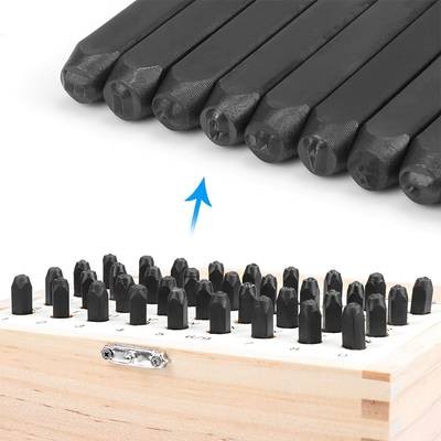 PMMJ 36pcs Steel Metal Stamping Tool Set  Durable Number and Letter Punch Set for Wood, Metal, and Leather Crafting Description