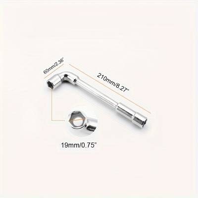 PMMJ L-Shaped Pipe Wrench Set  Versatile Chrome Vanadium Steel Wrench Set for Maintenance Tasks