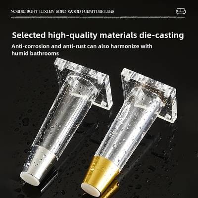 PMMJ Set of 4 Acrylic Furniture Legs  Elegant Crystal Clear Legs for Custom Furniture Designs