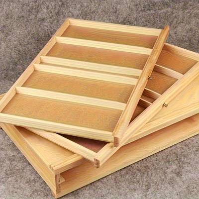 PMMJ Expandable Recycled Wood Art Storage Box with Compartments & Drawers  Organized Storage for Art Supplies and Tools Description