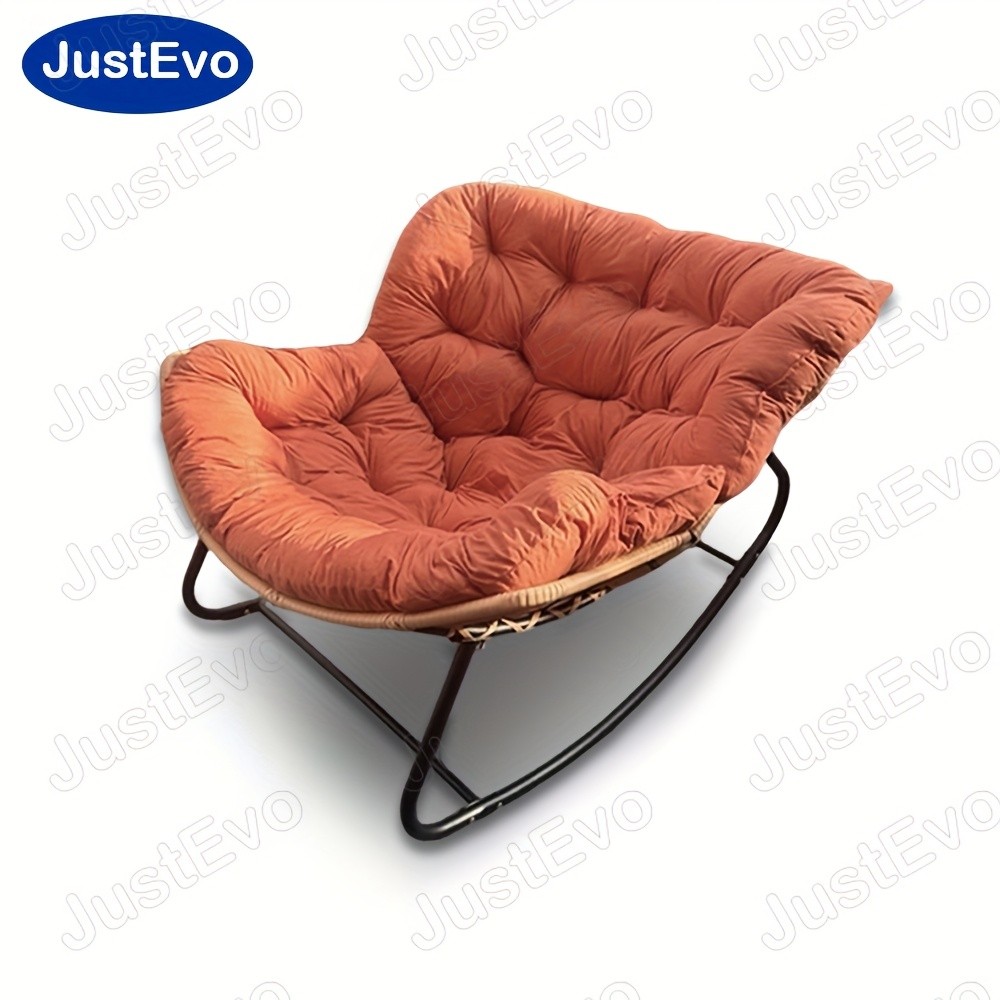 JUSTEVO Extra Large Comfortable Rocking Chair  Ergonomic Recliner with Adjustable Headrest for Ultimate Relaxation