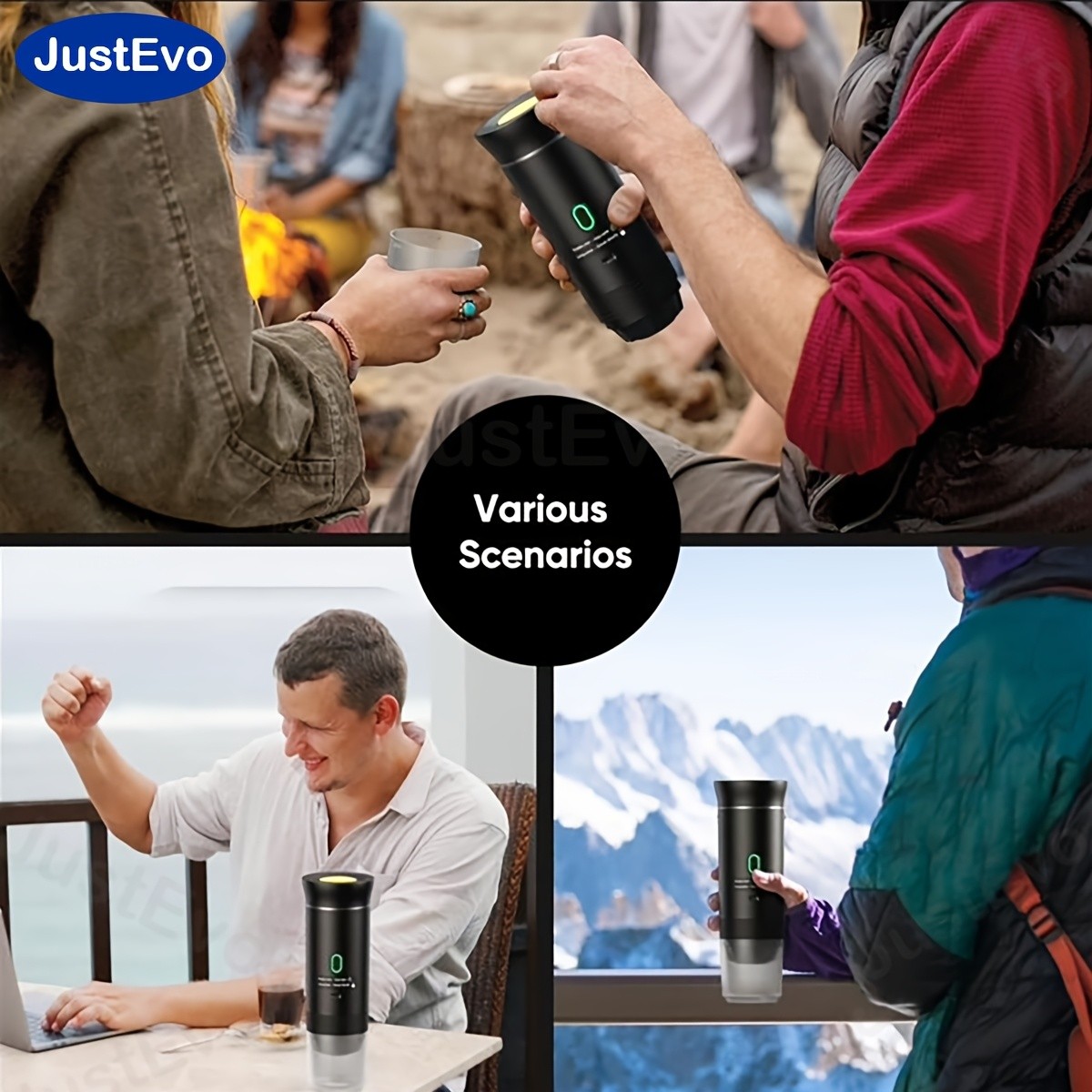 JUSTEVO Electric Coffee Maker Smart Temperature Control and Fast Brewing for the Perfect Cup