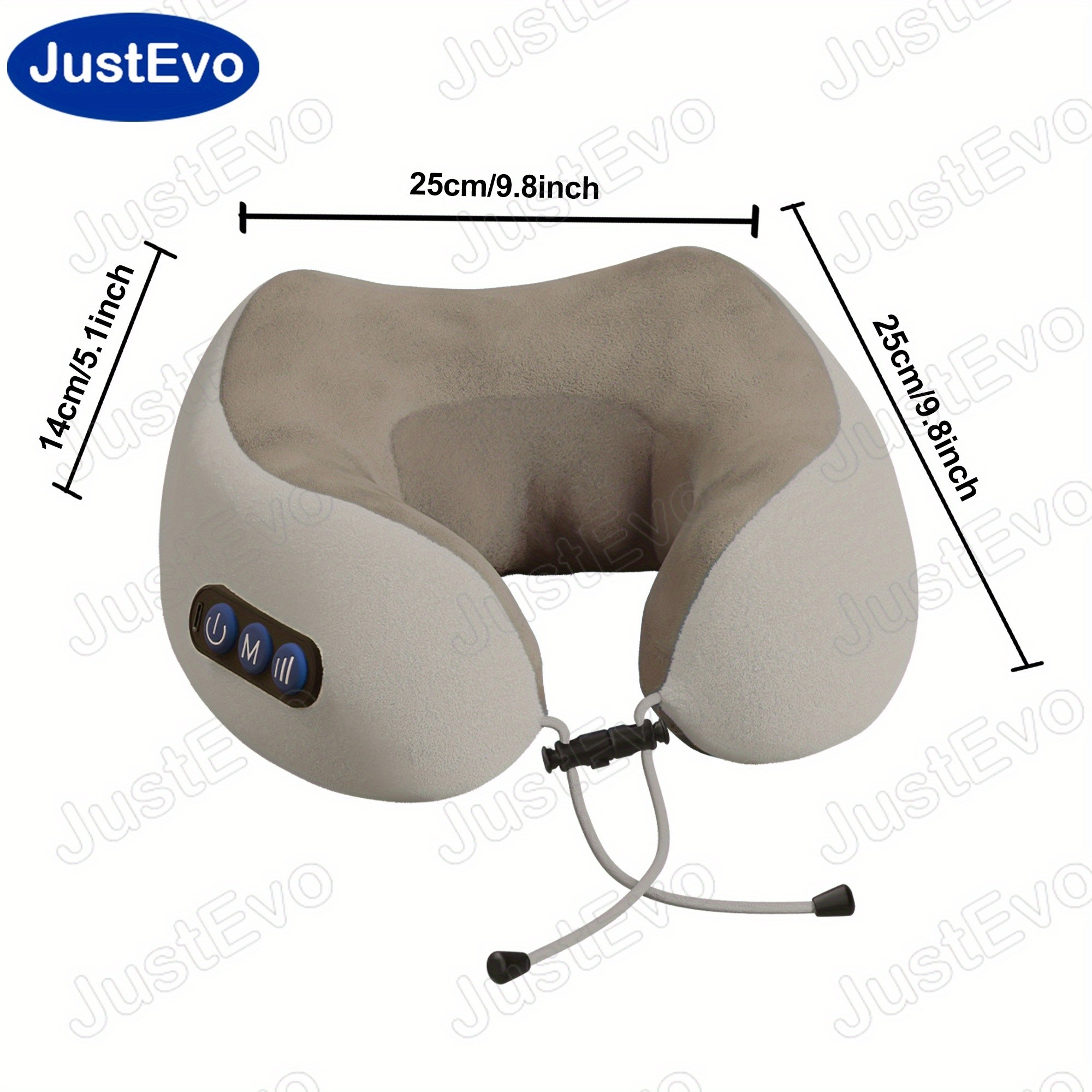 JUSTEVO Electric Neck Massage Pillow  Perfect Neck Relief for Travel, Office, and On-the-Go