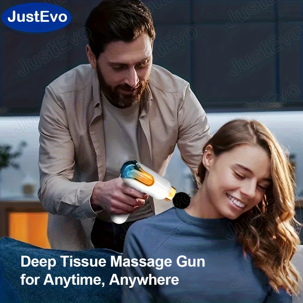 JUSTEVO Compact Handheld Fascia Gun  Percussion Massage Gun for Full-Body Relief and Relaxation