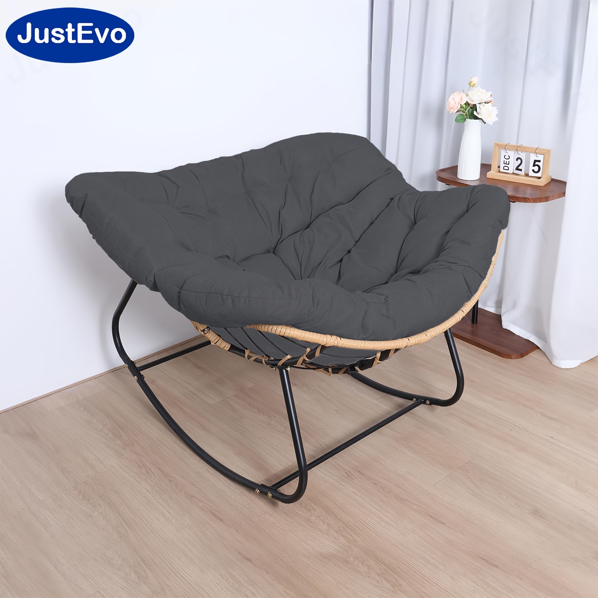 JUSTEVO Ergonomic Boss Chair Adjustable Height & Manual Recline for Maximum Comfort and Style