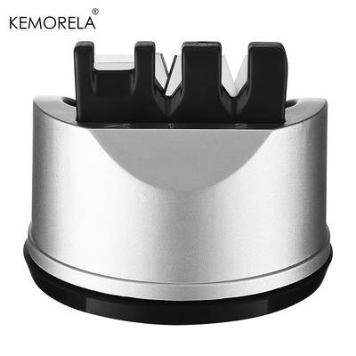 KEMORELA 3-in-1 Stainless Steel Knife Sharpener  Ambidextrous V-Edge Sharpening Tool for Kitchen and Outdoor Knives