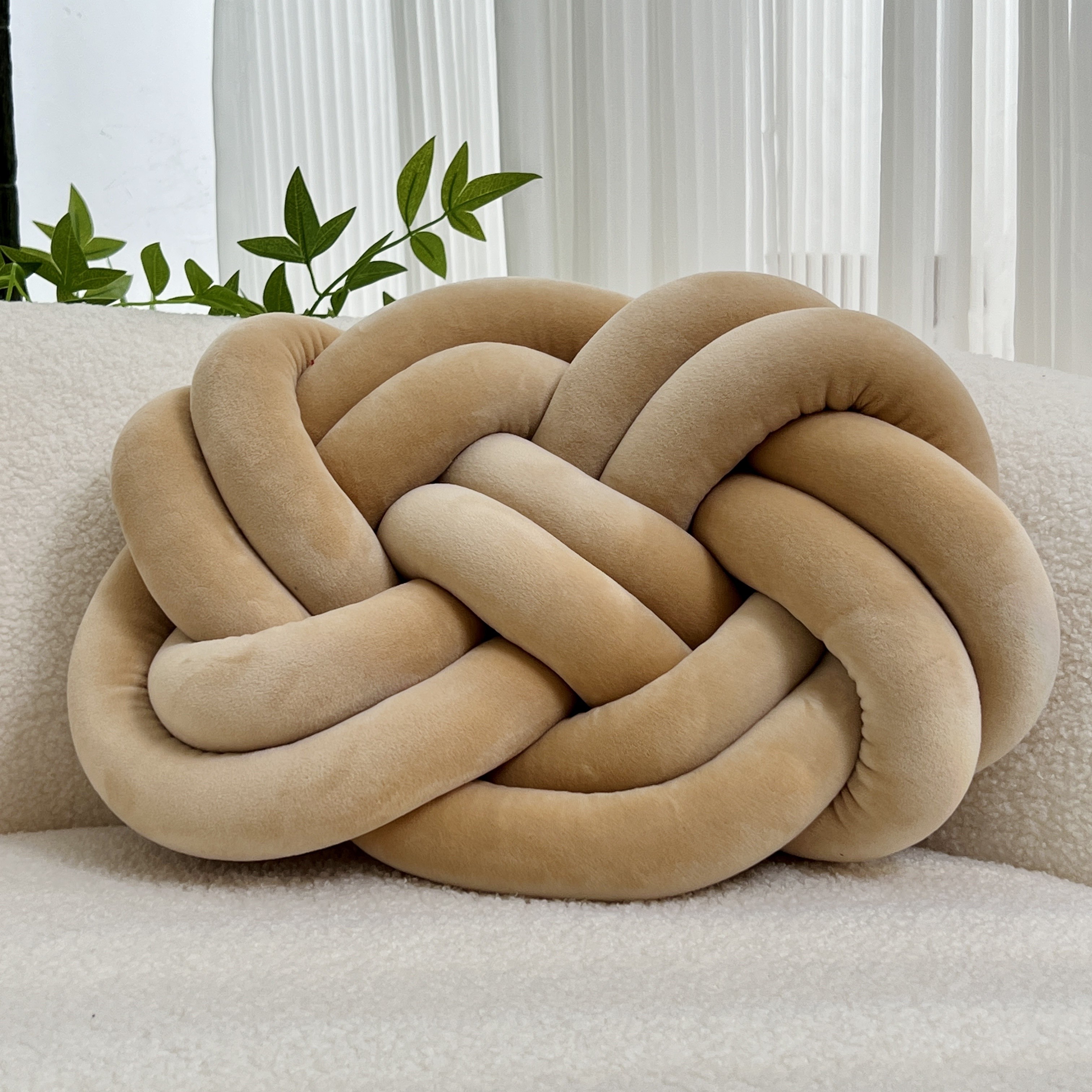 YLBKIKR Knotted Throw Pillow  Stylish and Comfortable Backrest Cushions for Your Home and Bedroom