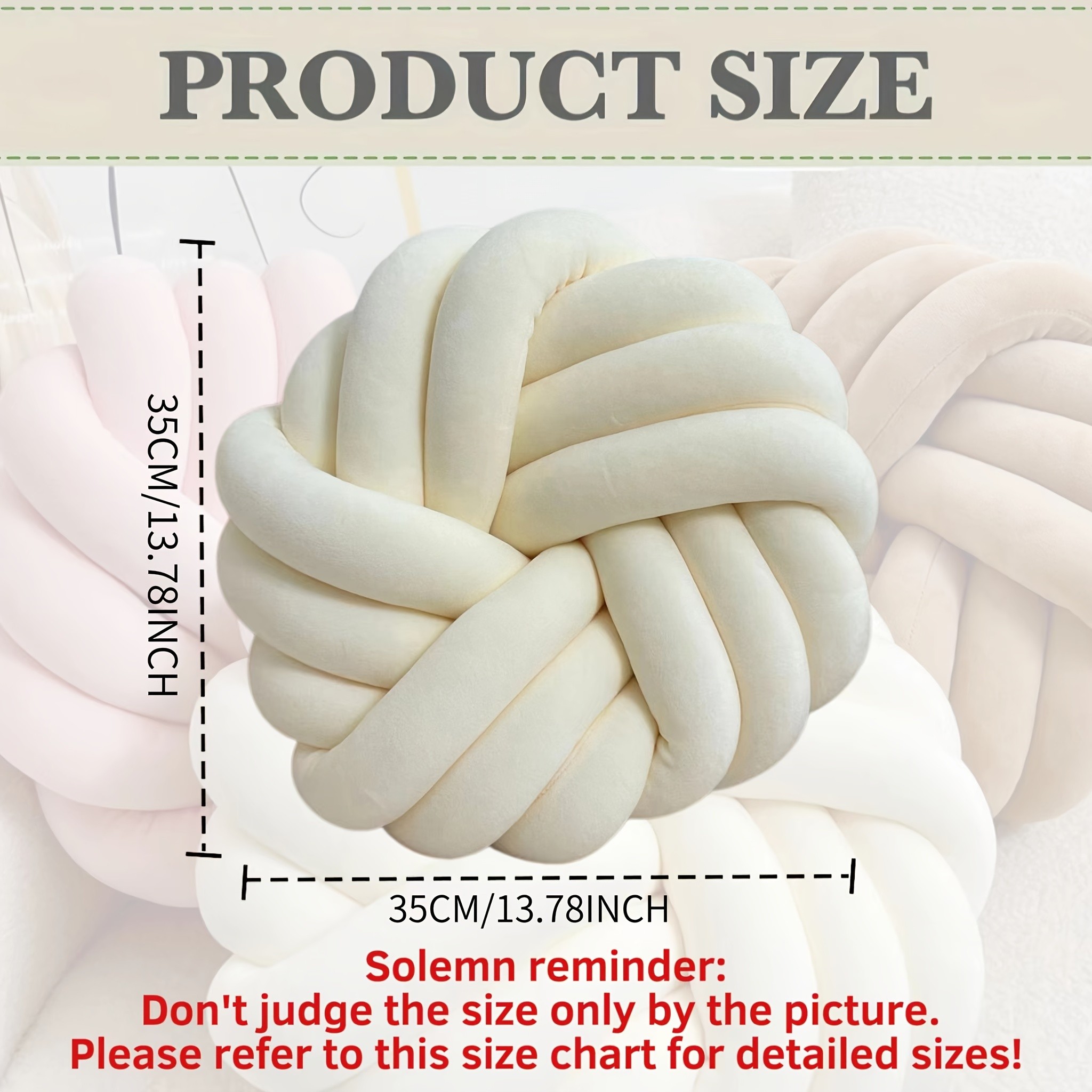 YLBKIKR Handmade Soft Plush Knot Throw Pillow  Multi-Color Modern Minimalist Cushion for Sofa, Bed, and Chair Accent