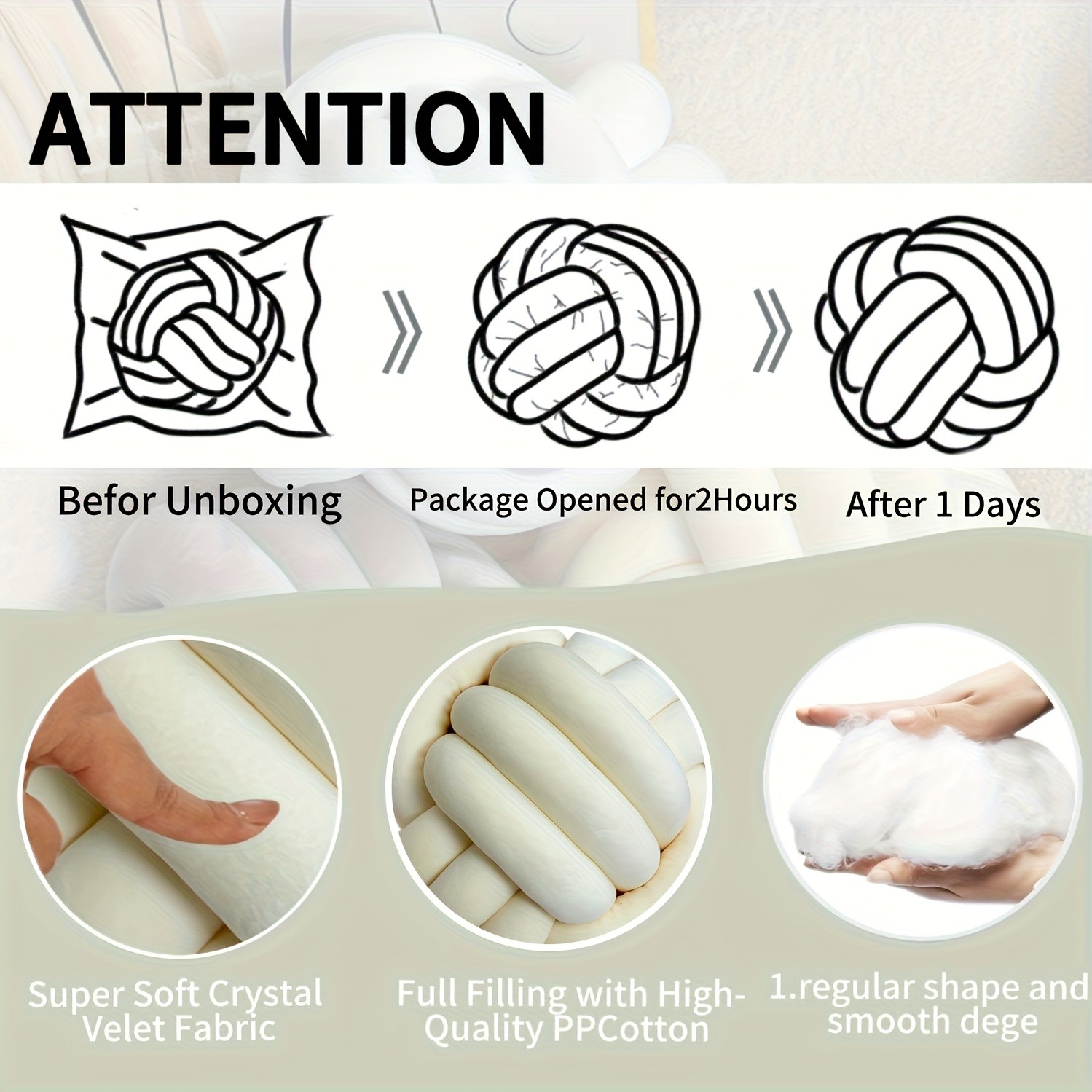 YLBKIKR Soft Plush Knot Ball Pillow  Handmade Geometric Pattern Pillow for Cozy and Stylish Home Decor