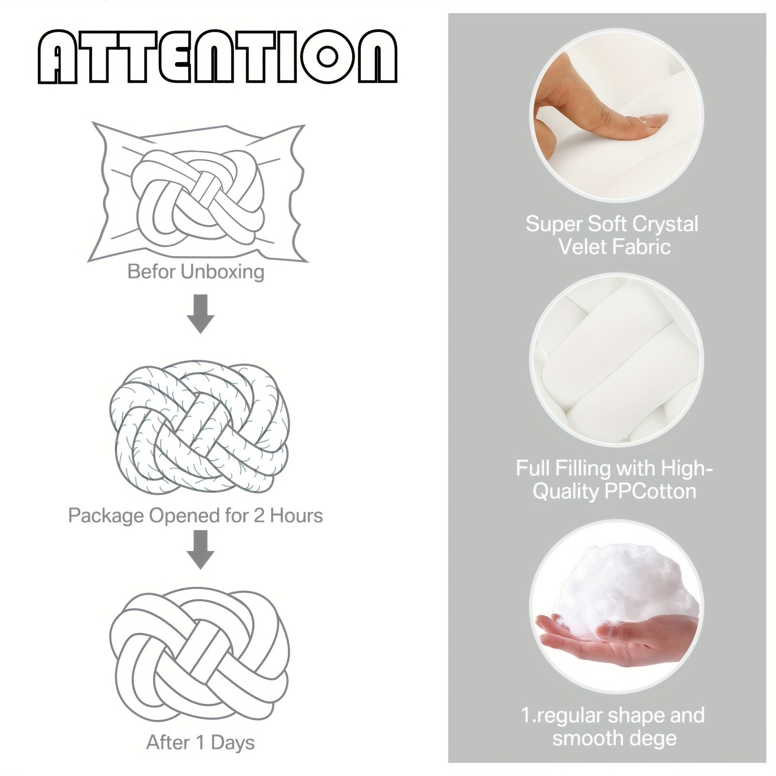 YLBKIKR Two-Piece Sofa Knot Pillow  Soft Decorative Cushions to Enhance Comfort and Style in Your Home