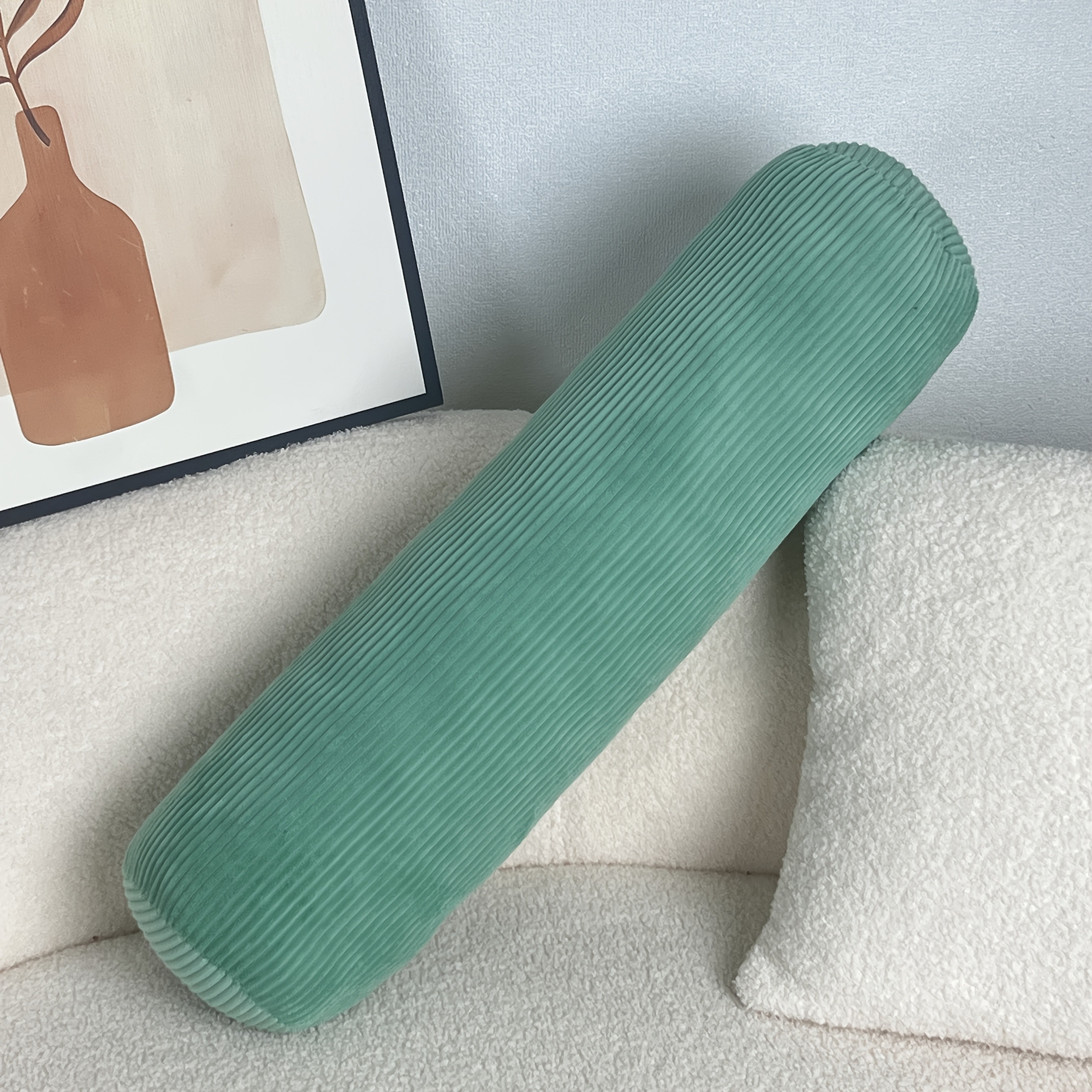 YLBKIKR Round Cervical Roll Cylinder Bolster Pillow  Ergonomically Designed for Neck, Back, and Spine Support