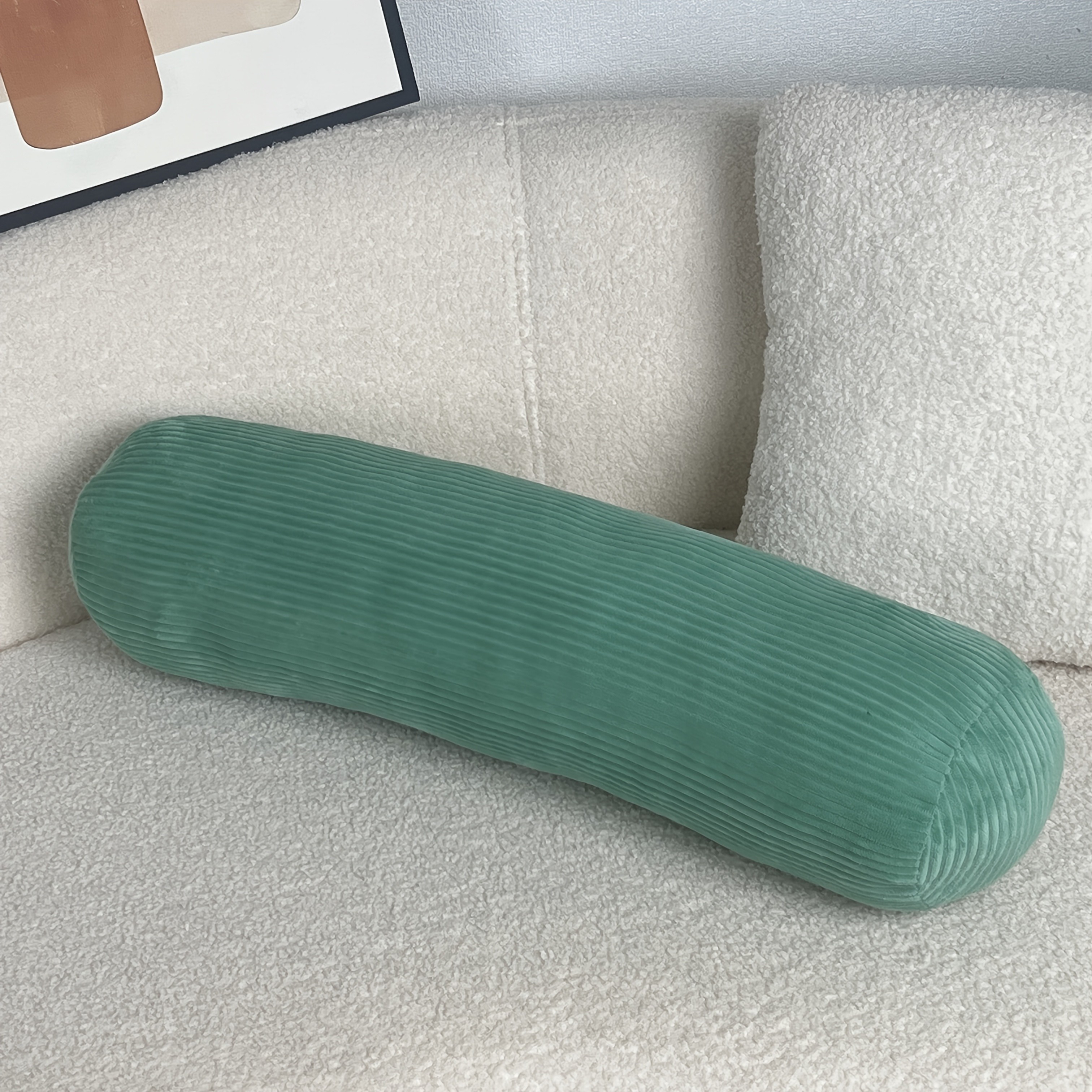 YLBKIKR Round Cervical Roll Cylinder Bolster Pillow  Ergonomically Designed for Neck, Back, and Spine Support