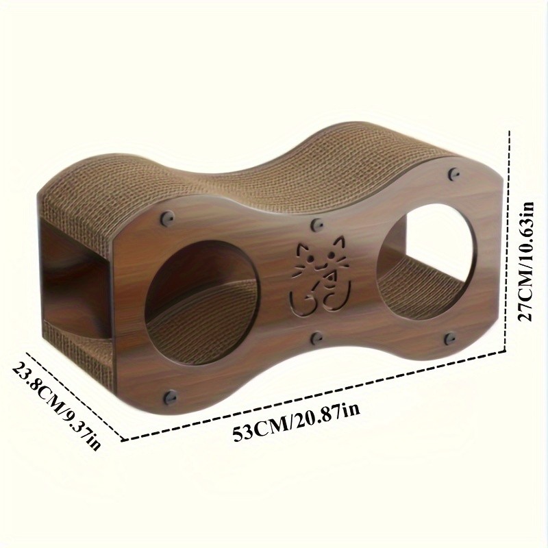 HAOZCL 2-Tier Durable Cat Scratching Post & Bed  2-in-1 Modern Cat Furniture with Integrated Play Area for Rest and Play