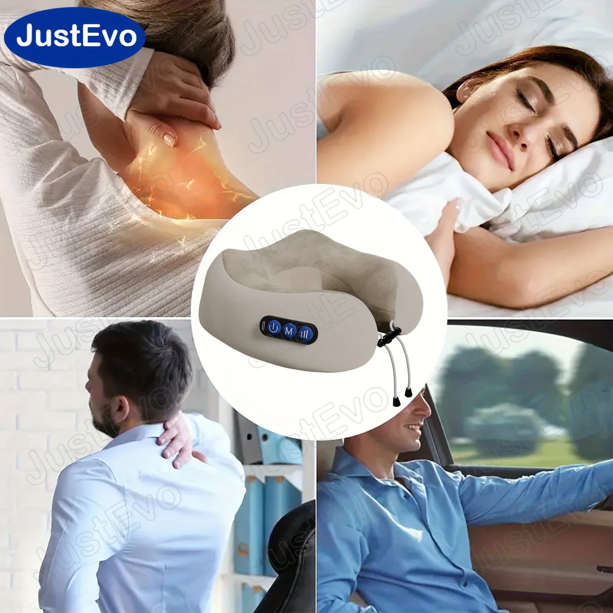 JUSTEVO Electric Neck Massage Pillow