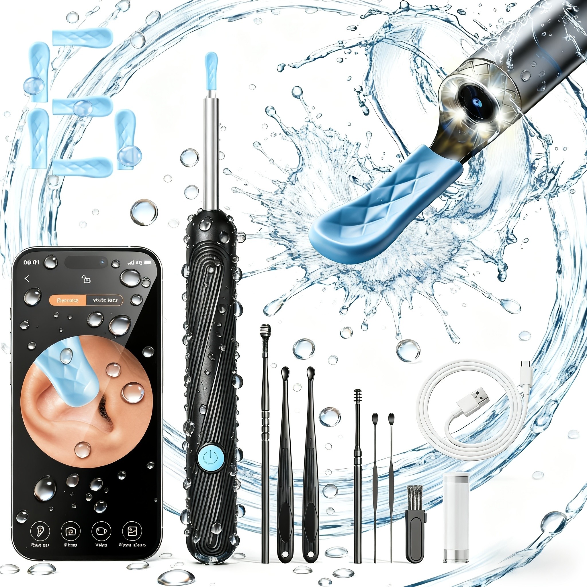 ANYDEAR 7-In-1 Earwax Removal Kit with Camera and Light