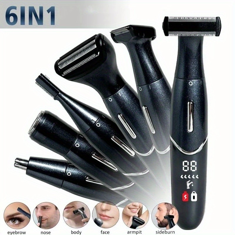 GZHJGOS 6-in-1 Electric Shaver and Body Trimmer