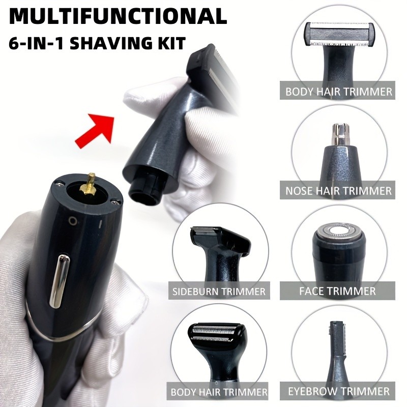 GZHJGOS 6-in-1 Electric Shaver and Body Trimmer