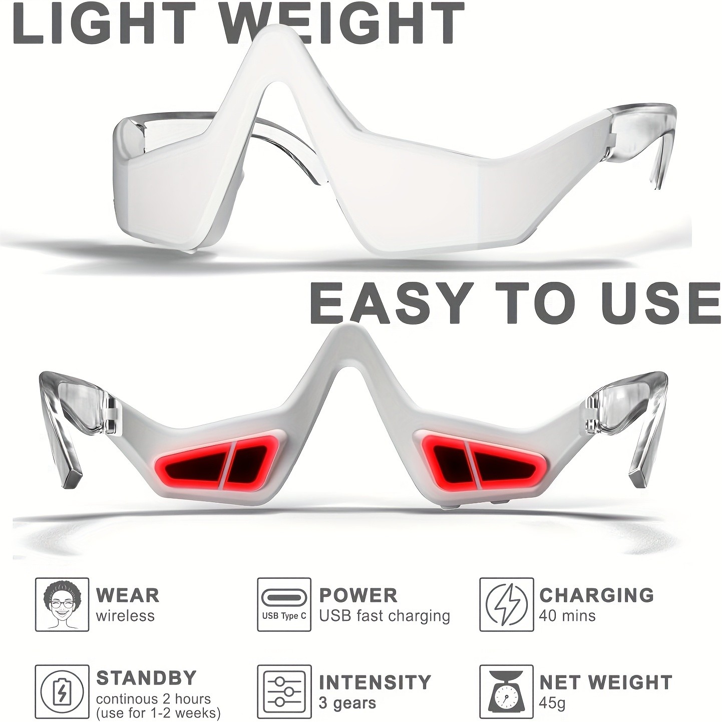 LHANLIN 3D Surround Eye Protection Device with LED Light