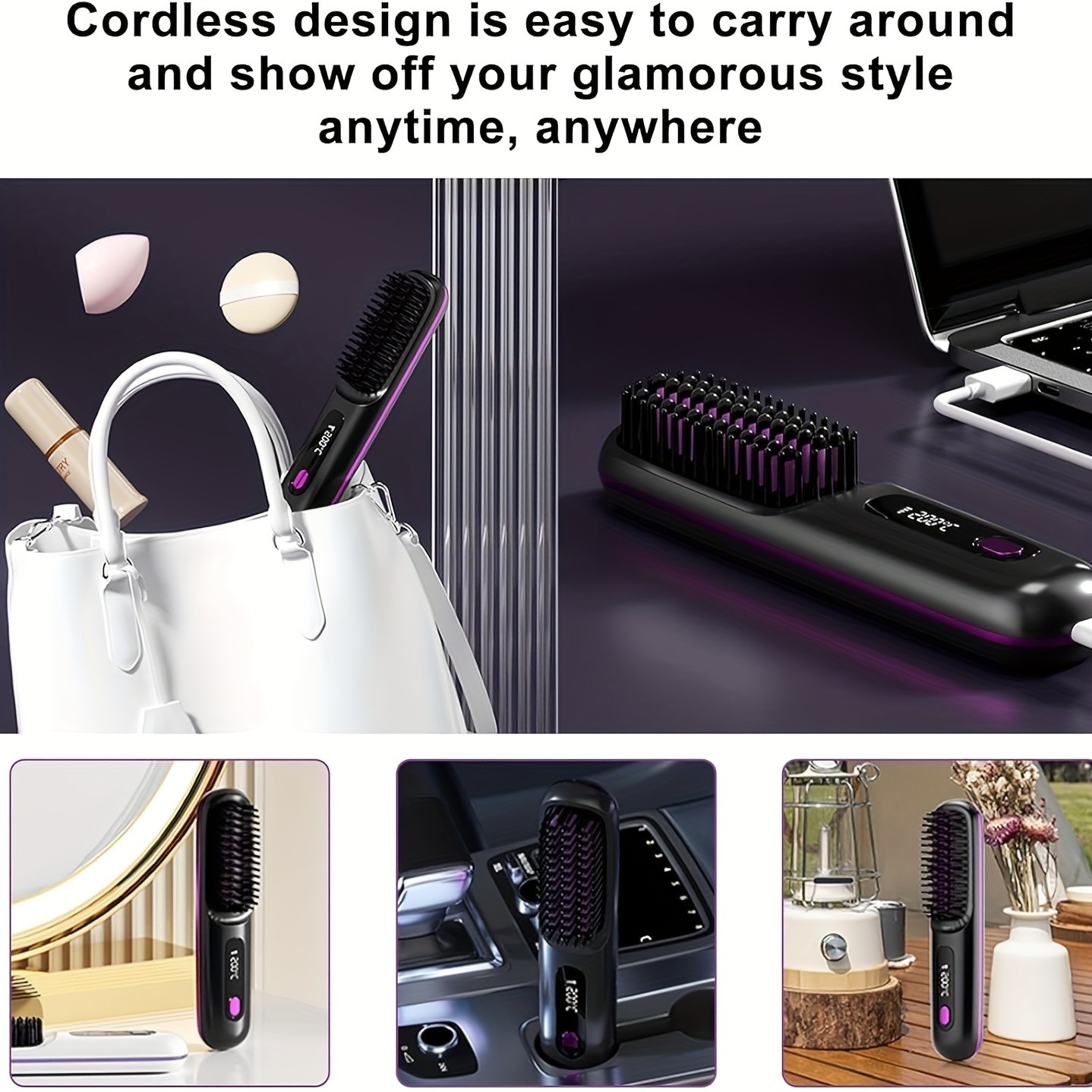CYJ 2025 Wireless Portable Hair Straightener & Curling Iron
